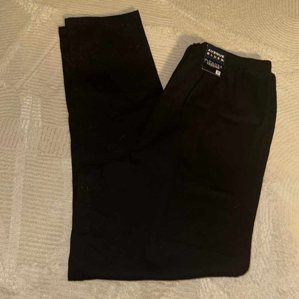 Avenue Blues Denim Legging black elastic waist high rise pants Sz 20 Tall new